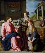 Alessandro Allori Christ with Mary and Martha oil painting artist